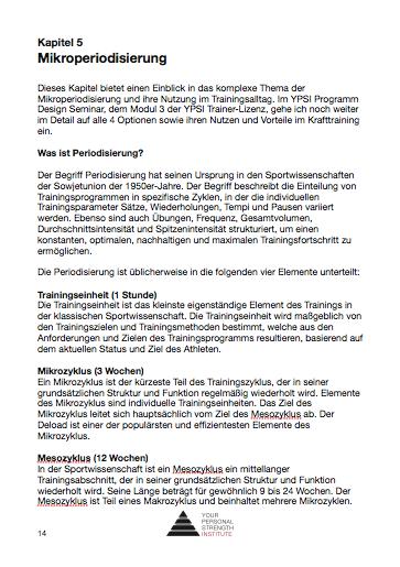 Strength and Mass Holiday (Deutsch)