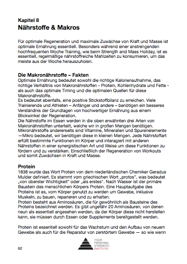 Strength and Mass Holiday (Deutsch)