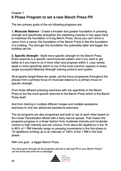 eBook &amp; Videos - The YPSI Bench Press Manual